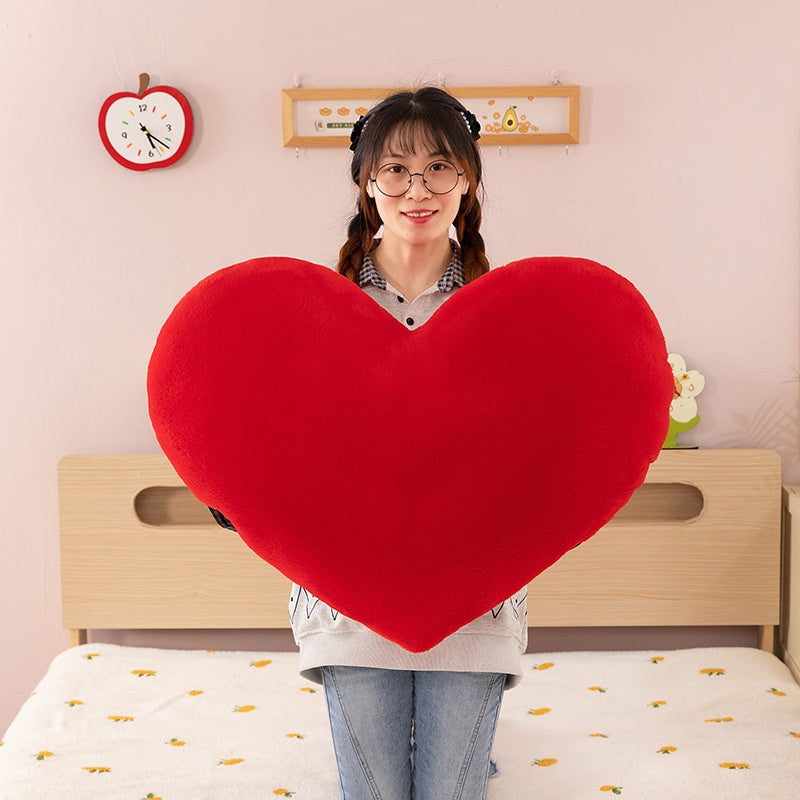 Heart-Shaped Plush Pillow for Romantic Bedroom Decor