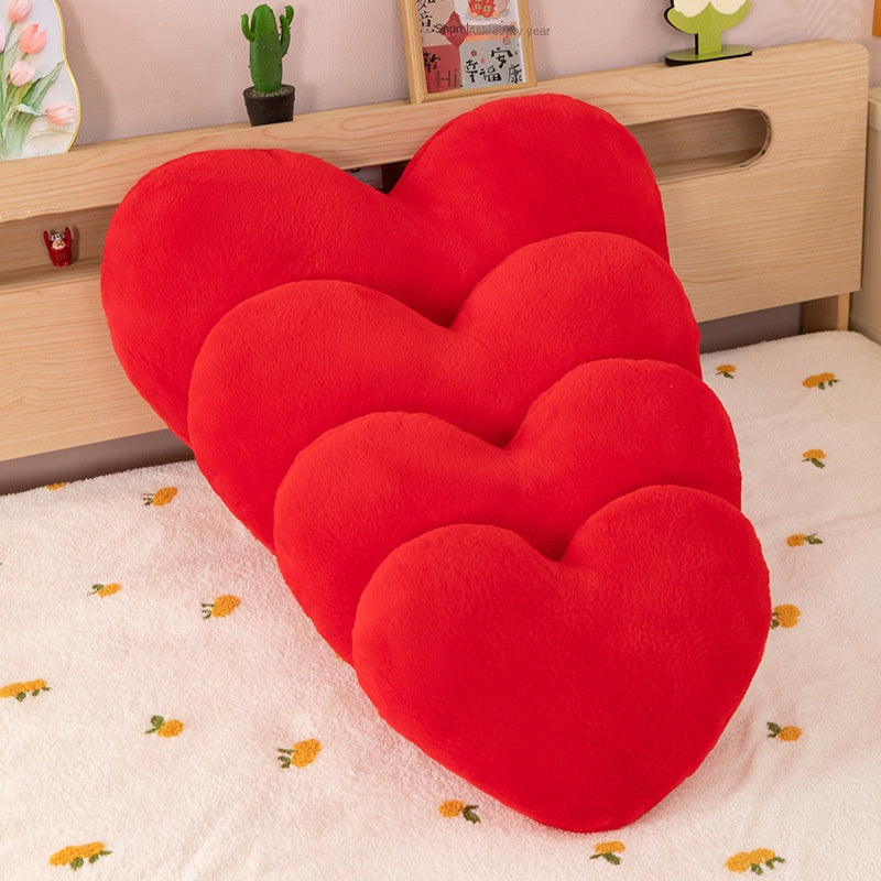 Heart-Shaped Plush Pillow for Romantic Bedroom Decor