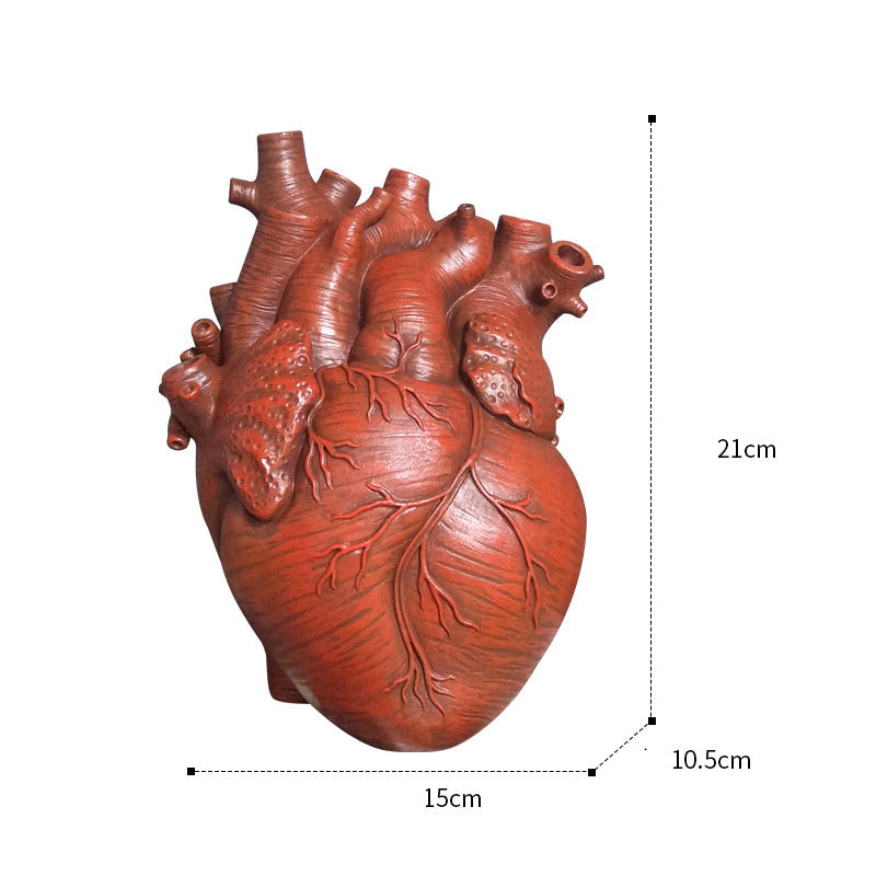 Anatomical Heart Vase for Artistic Dried Flower Decor