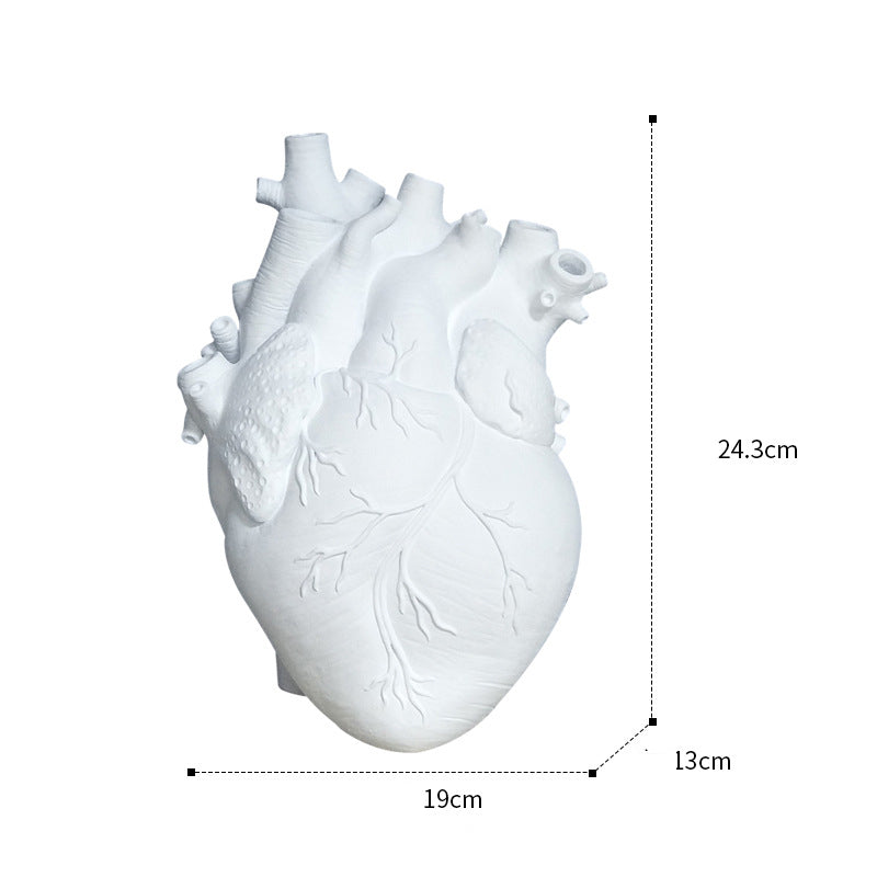 Anatomical Heart Vase for Artistic Dried Flower Decor
