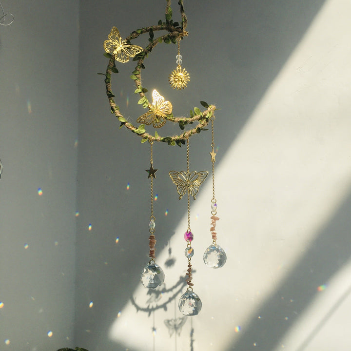 Crystal Suncatcher Wind Chime for Rainbow Window Light