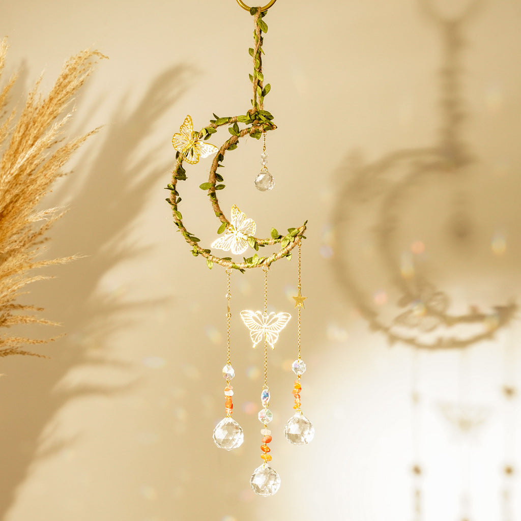 Crystal Suncatcher Wind Chime for Rainbow Window Light