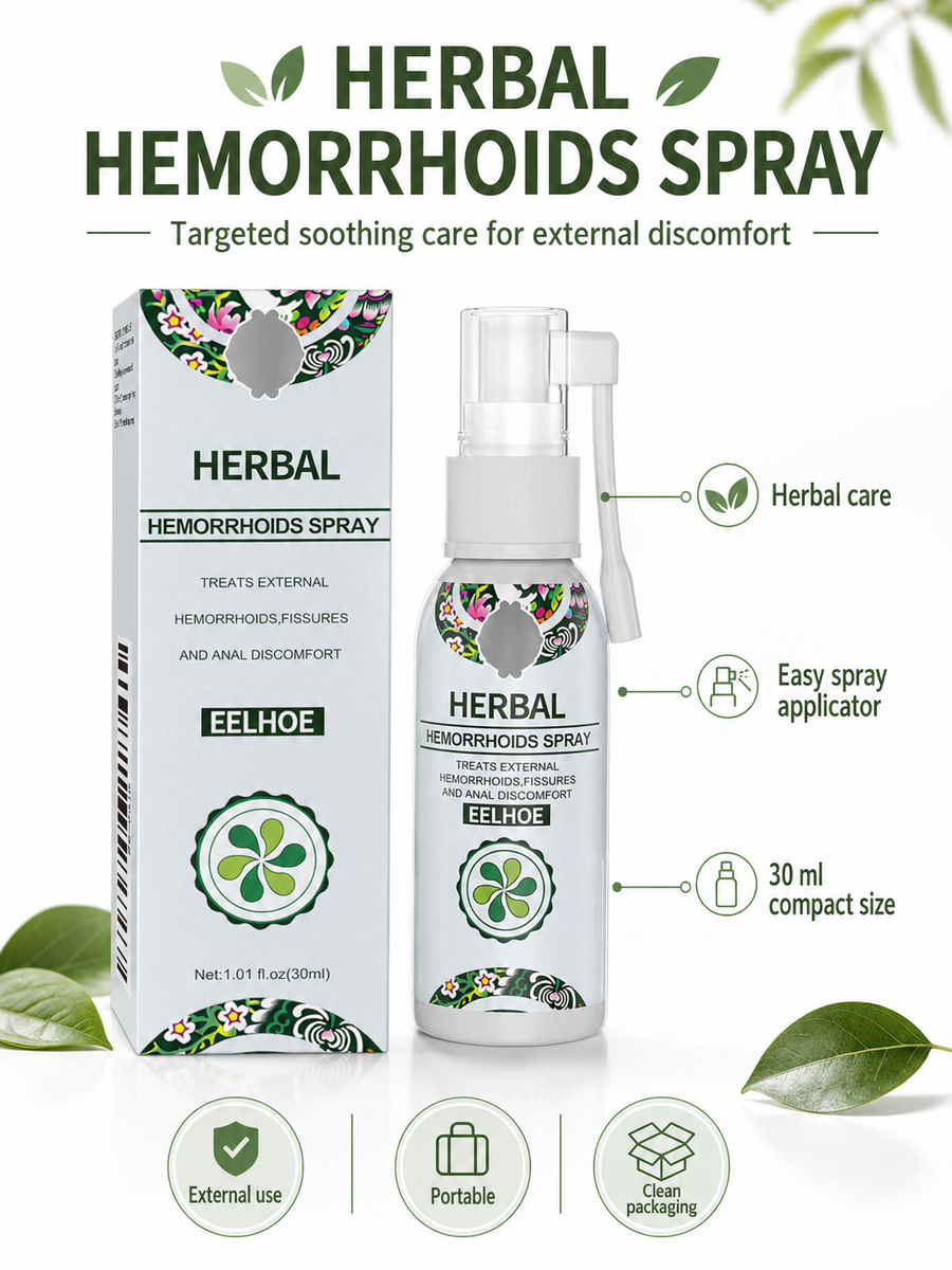 Herbal Hemorrhoids Spray — Rapid Soothing Relief, 30ml