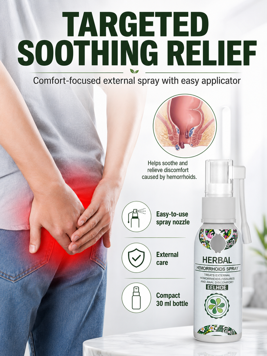 Herbal Hemorrhoids Spray — Rapid Soothing Relief, 30ml