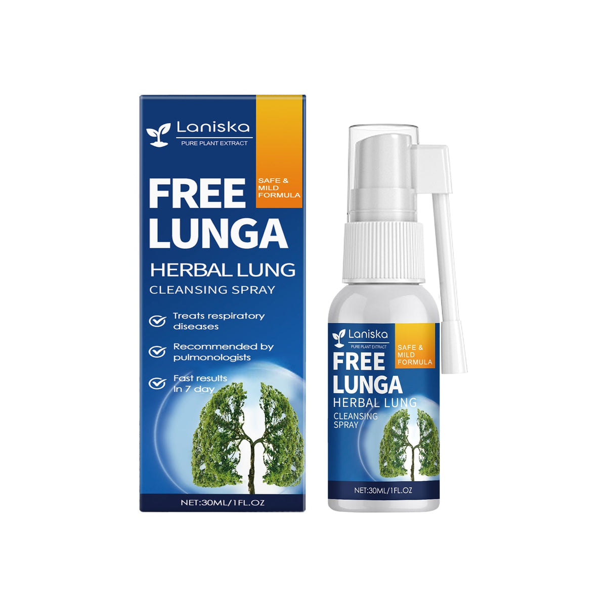 Herbal Respiratory Oral Spray, Mint Extract, 30ml Bottle