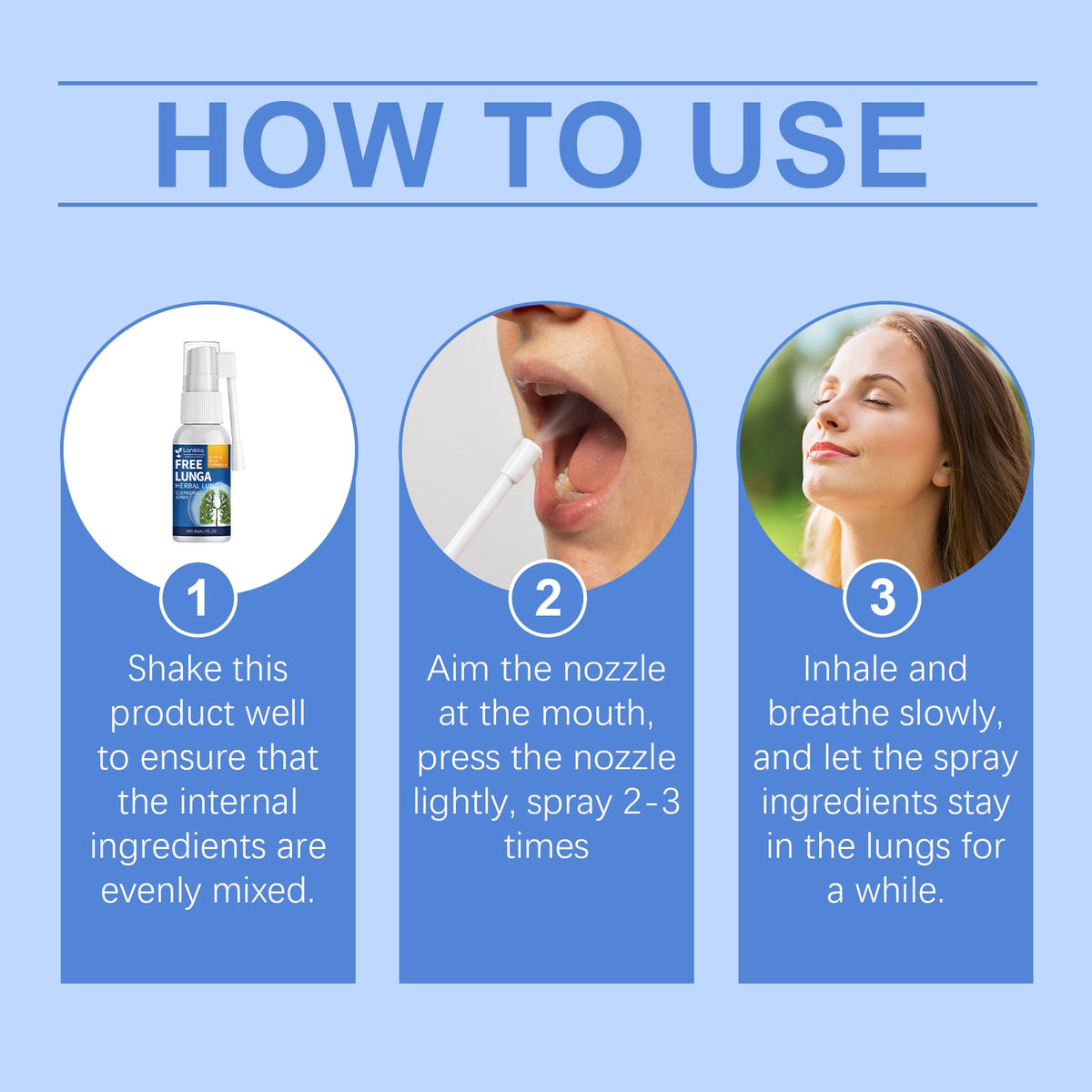 Herbal Respiratory Oral Spray, Mint Extract, 30ml Bottle