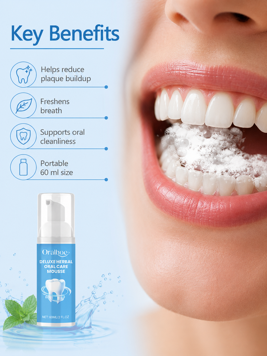 Teeth Whitening Mousse – Bright, Fresh Smile with Herbal Care