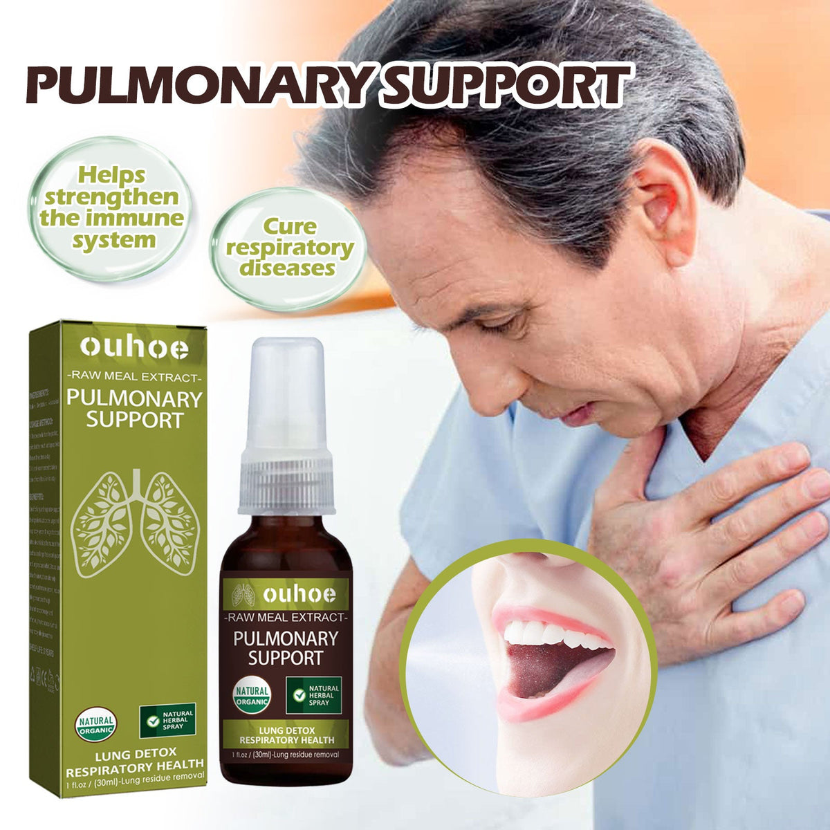 Herbal Throat Spray for Respiratory Wellness Support