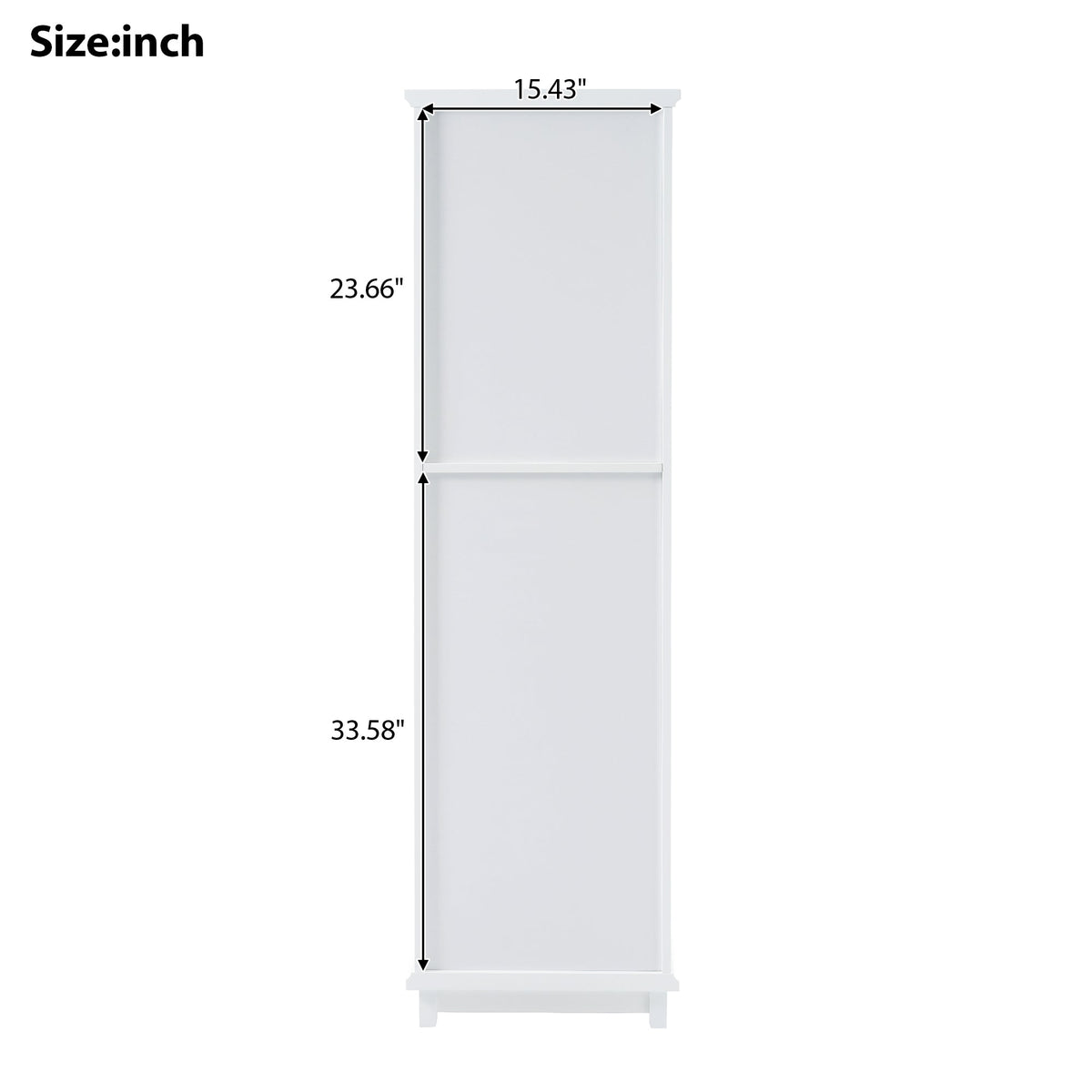 Tall Bathroom Storage Cabinet, Glass Door & Drawers