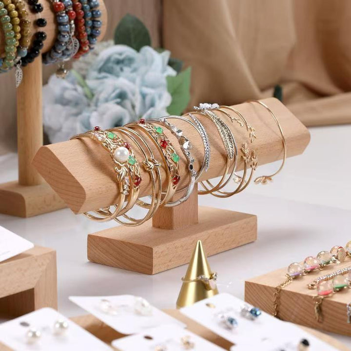 Wooden Jewelry Display Rack for Elegant Organization