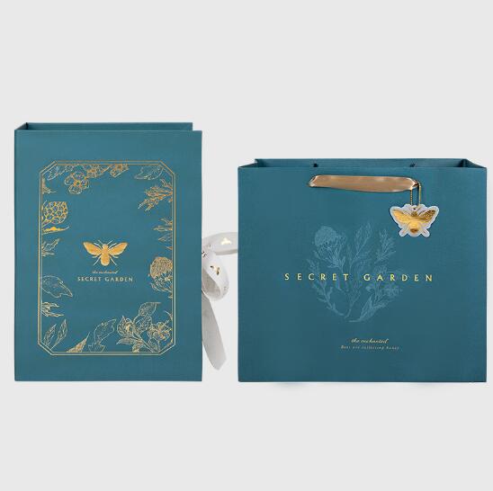 Luxury Gift Box Set with Botanical Silk Ribbon Details
