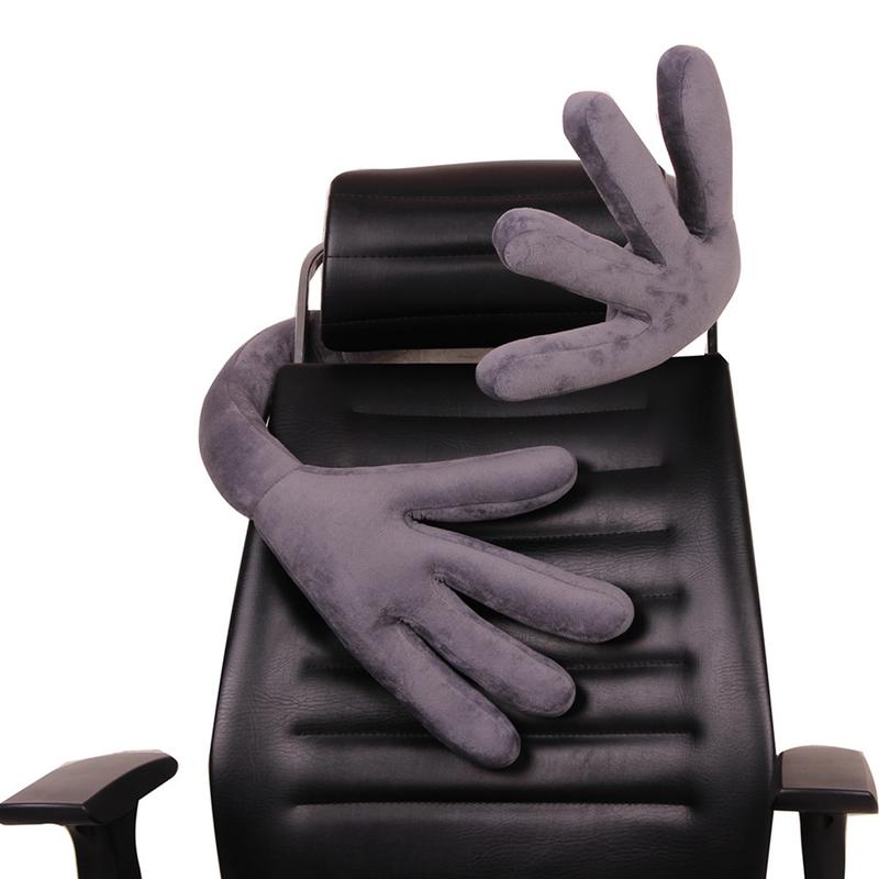 Travel Pillow With Hand-Shaped Neck Support Cushion