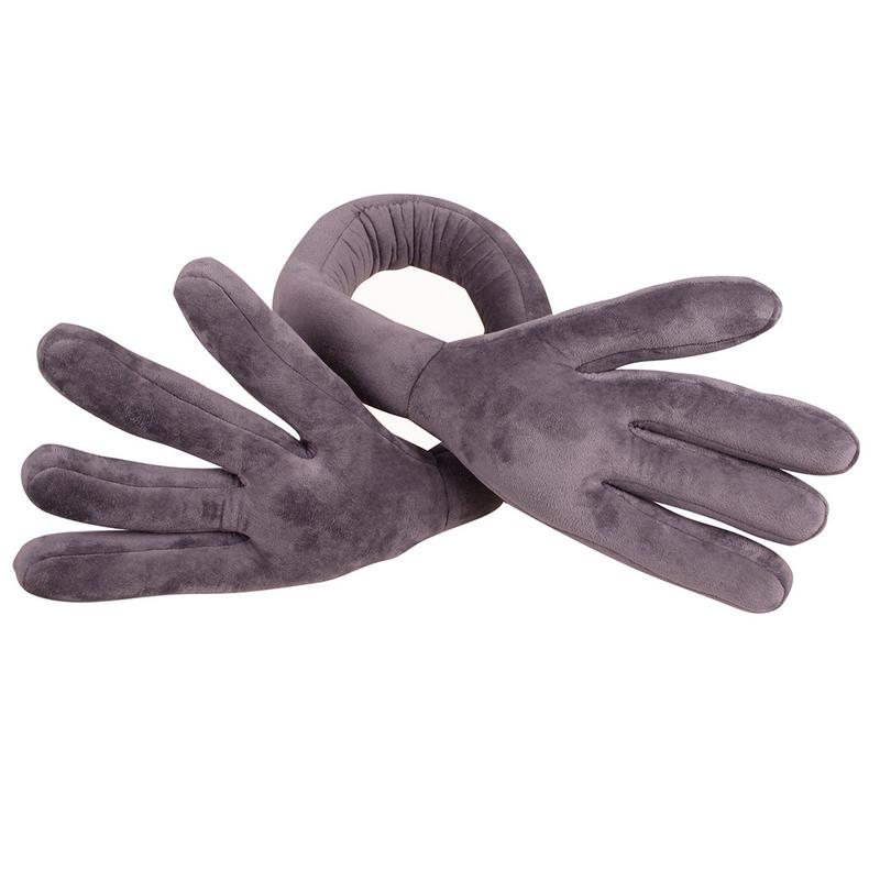 Travel Pillow With Hand-Shaped Neck Support Cushion