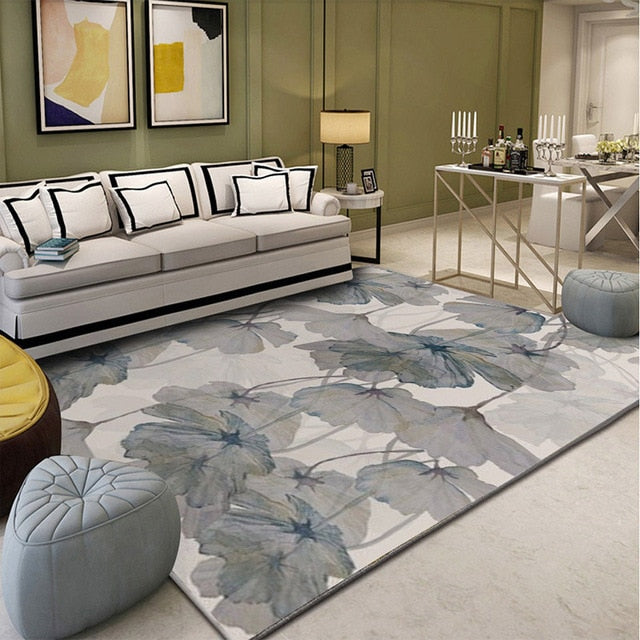 Abstract Floral Area Rug for Artistic Room Warmth Decor