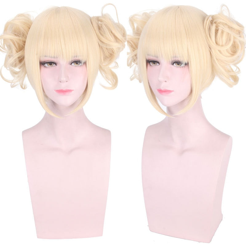 Himiko Toga Cosplay Wig With Ready-Styled Twin Buns