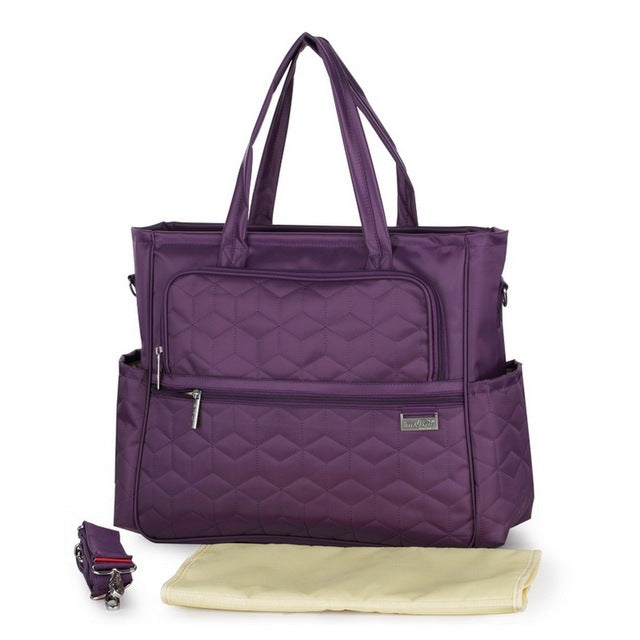 Waterproof Diaper Bag Tote With Organized Baby Storage