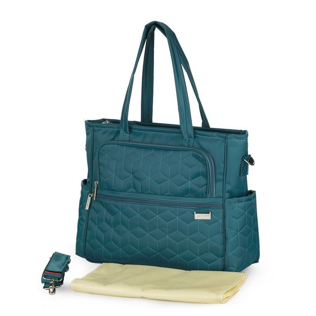 Waterproof Diaper Bag Tote With Organized Baby Storage