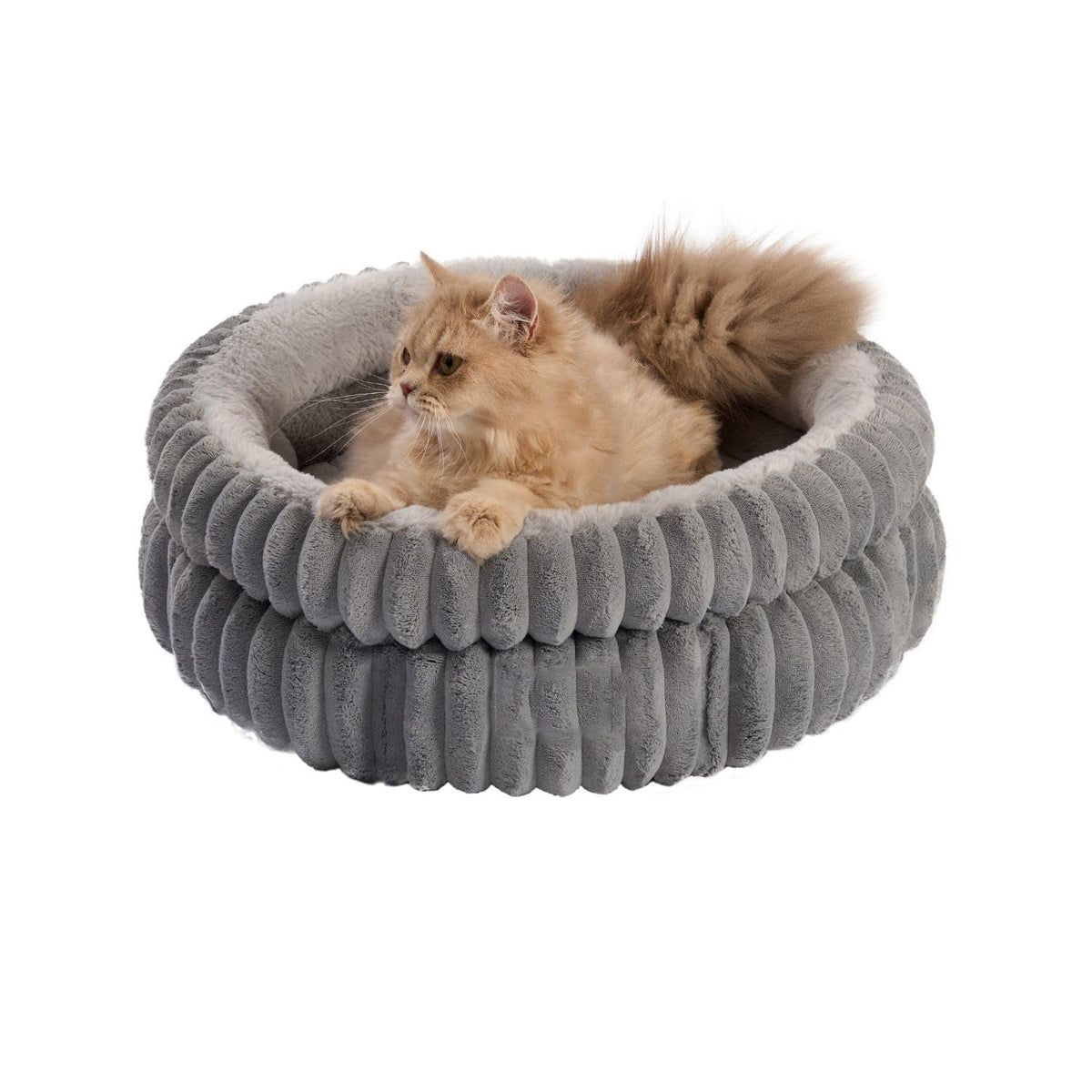 Round Plush Pet Bed for Cozy, Secure Sleep