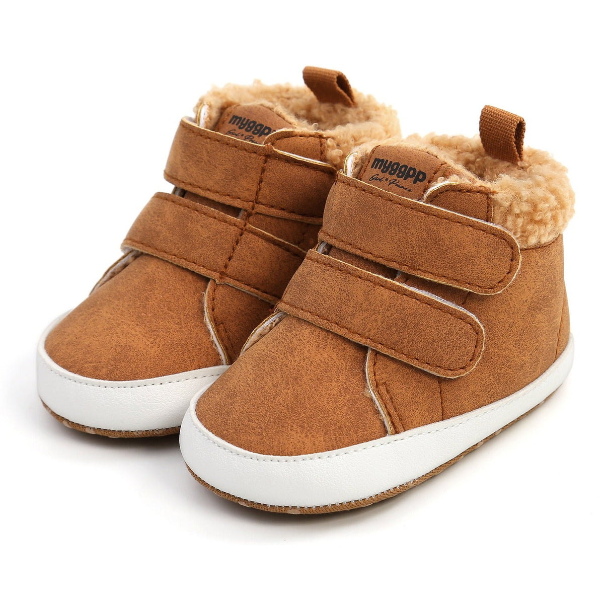 Baby High Top Winter Shoes With Warm Fleece Lining