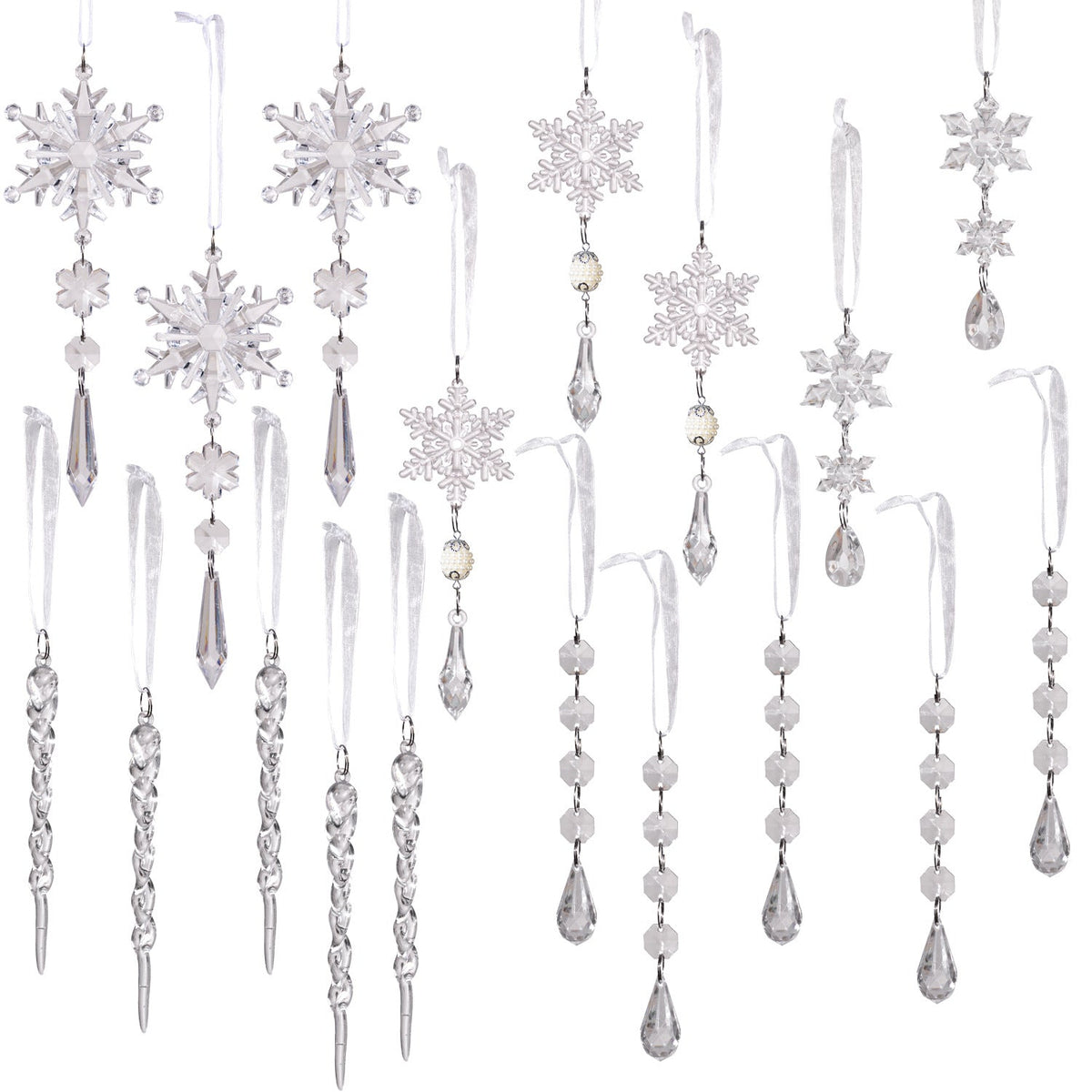 Snowflake Christmas Ornaments for Sparkling Trees