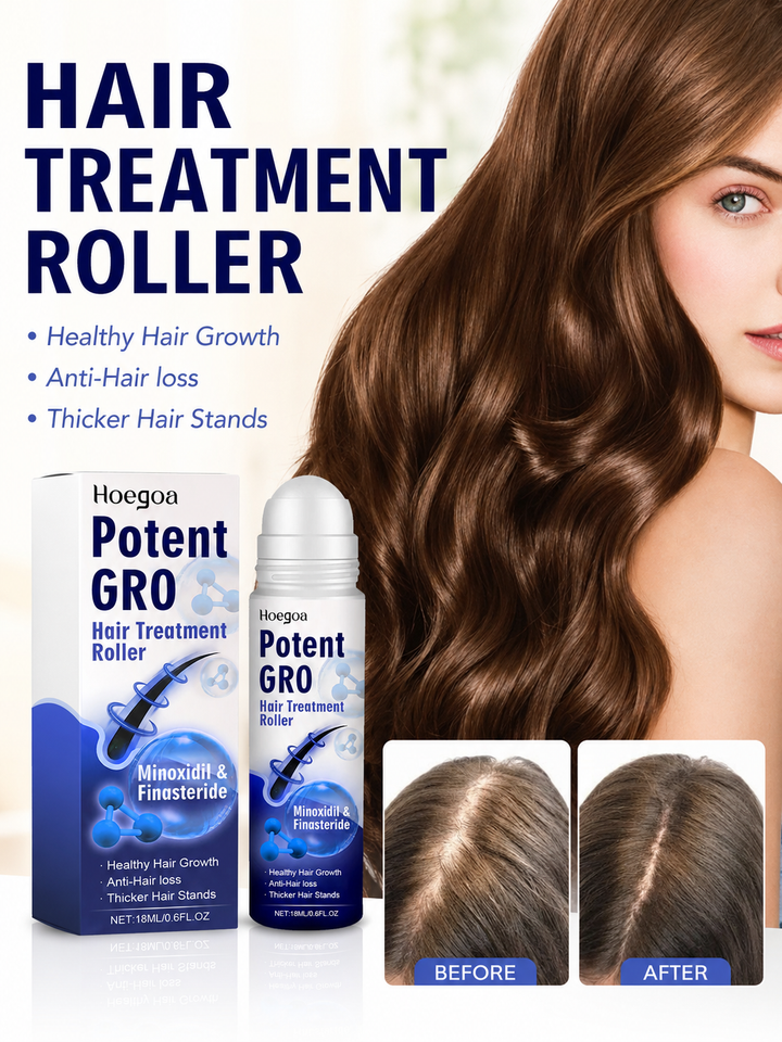 Hair Growth Roller — Minoxidil & Finasteride for Denser Hair