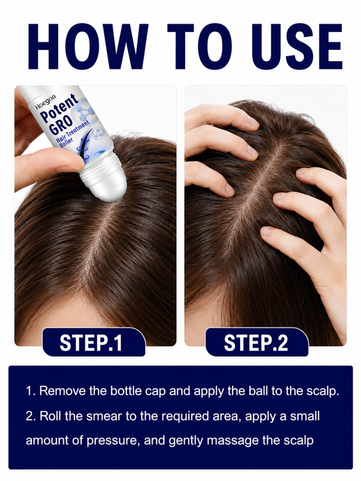 Hair Growth Roller — Minoxidil & Finasteride for Denser Hair
