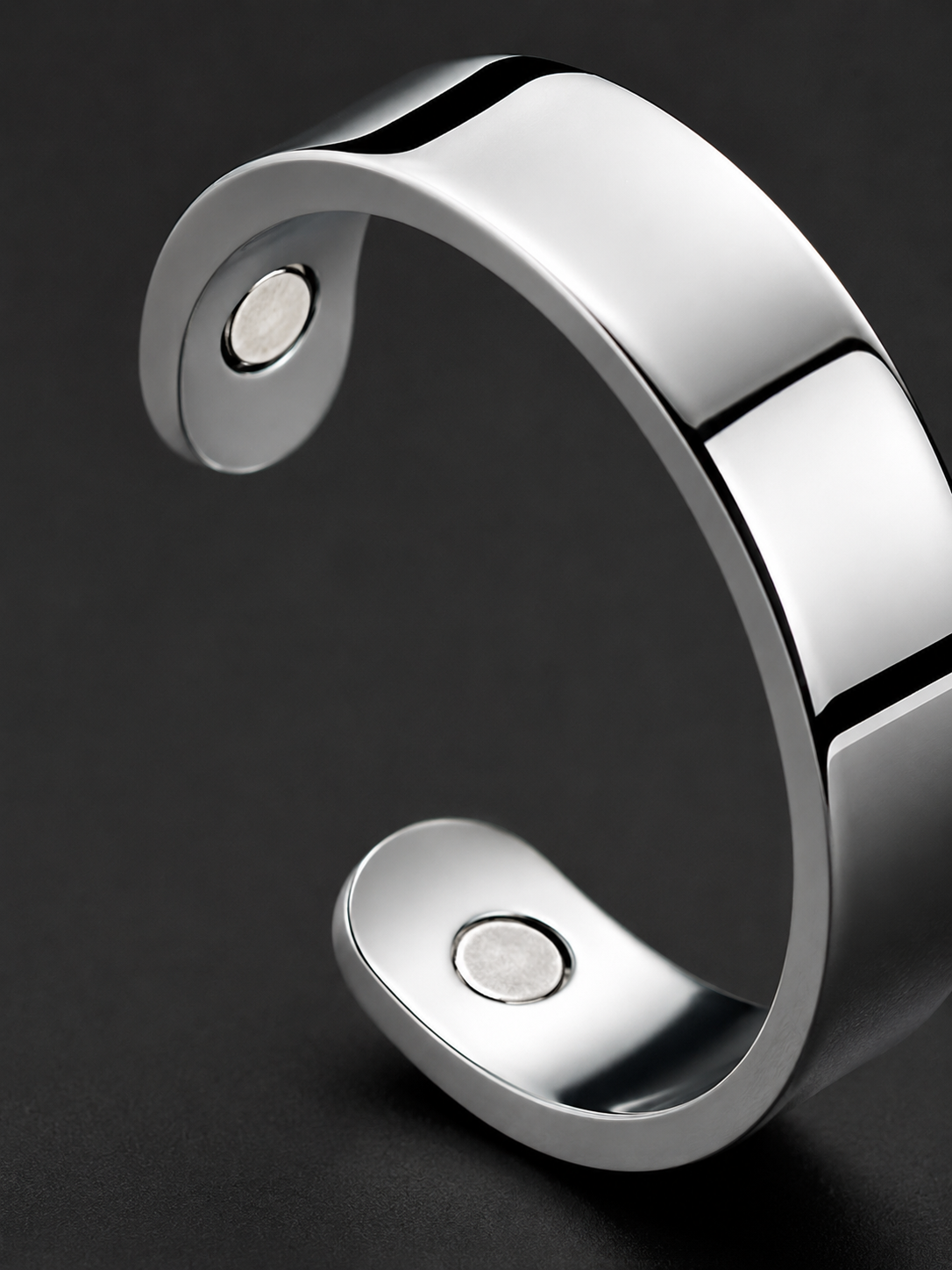 HOEXE Silver Magnetic Ring for Men | Circulation Support