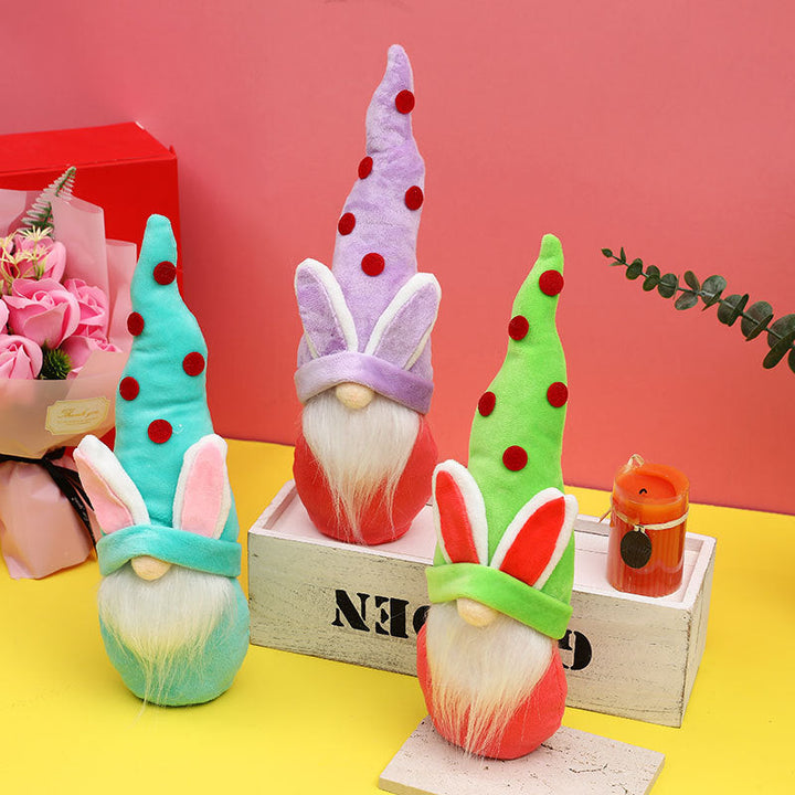 Easter Bunny Gnome Decor for Colorful Spring Shelves