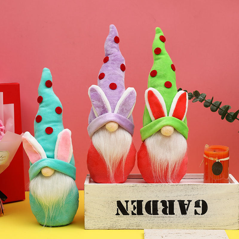 Easter Bunny Gnome Decor for Colorful Spring Shelves