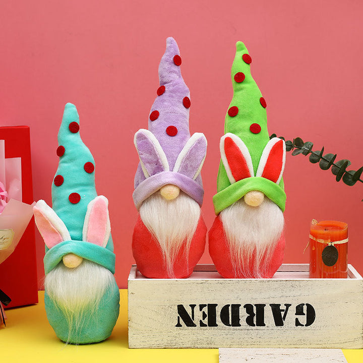 Easter Bunny Gnome Decor for Colorful Spring Shelves