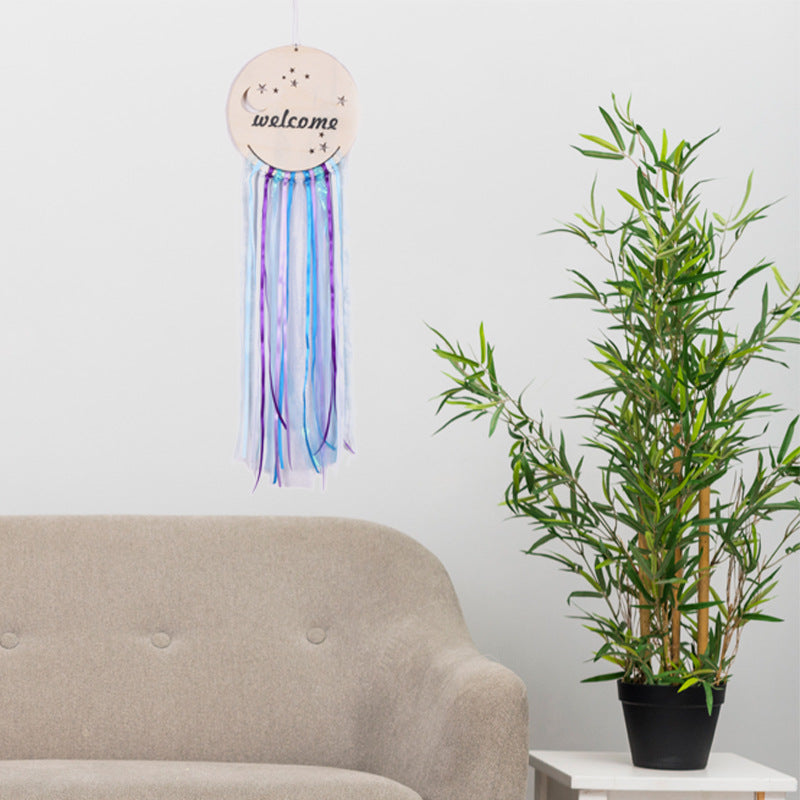 Mermaid Dream Catcher Wood Wall Hanging for Whimsical Rooms