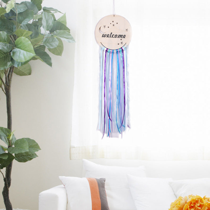 Mermaid Dream Catcher Wood Wall Hanging for Whimsical Rooms