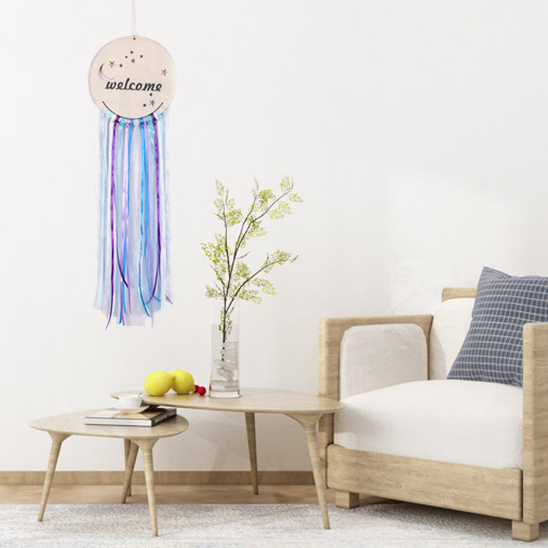 Mermaid Dream Catcher Wood Wall Hanging for Whimsical Rooms