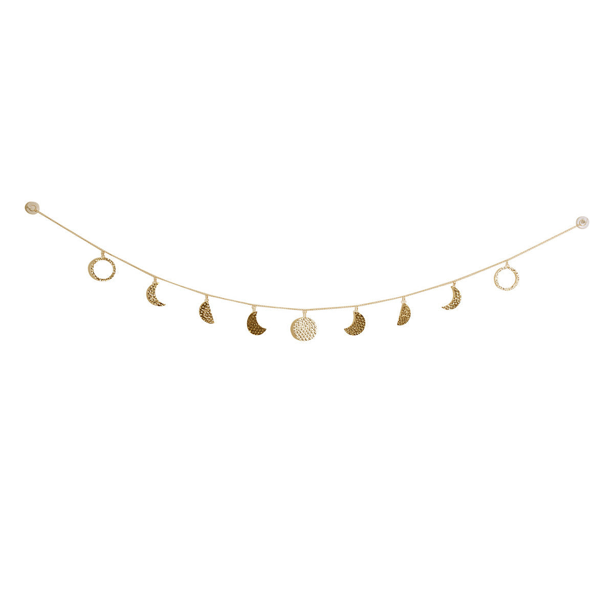 Moon Phase Metal Wall Decor | Gold Celestial Accent