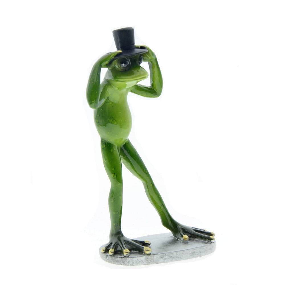 Magician Frog Resin Ornament for Whimsical Home Decor