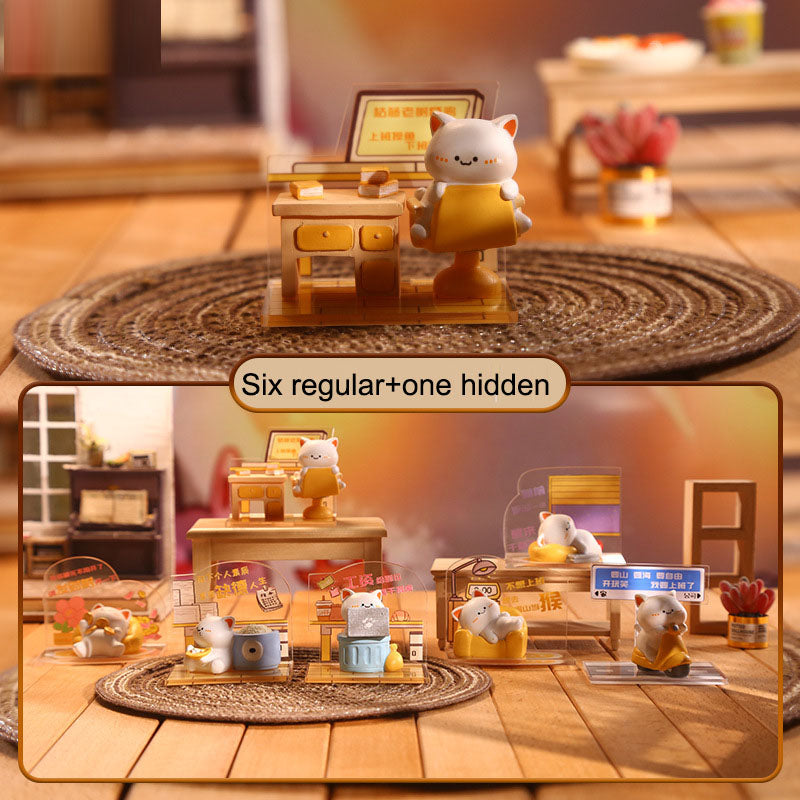 Cat Blind Box Figurines: Colorful Miniature Decor