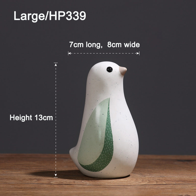 Nordic Ceramic Bird Ornaments for Cozy Shelf Styling