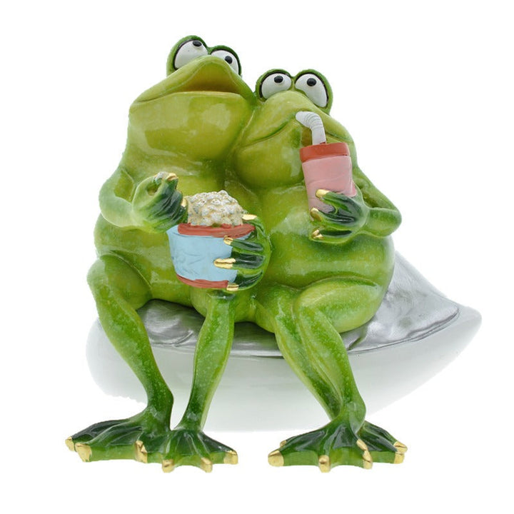 Frog Couple Resin Ornament for Whimsical Home Decor