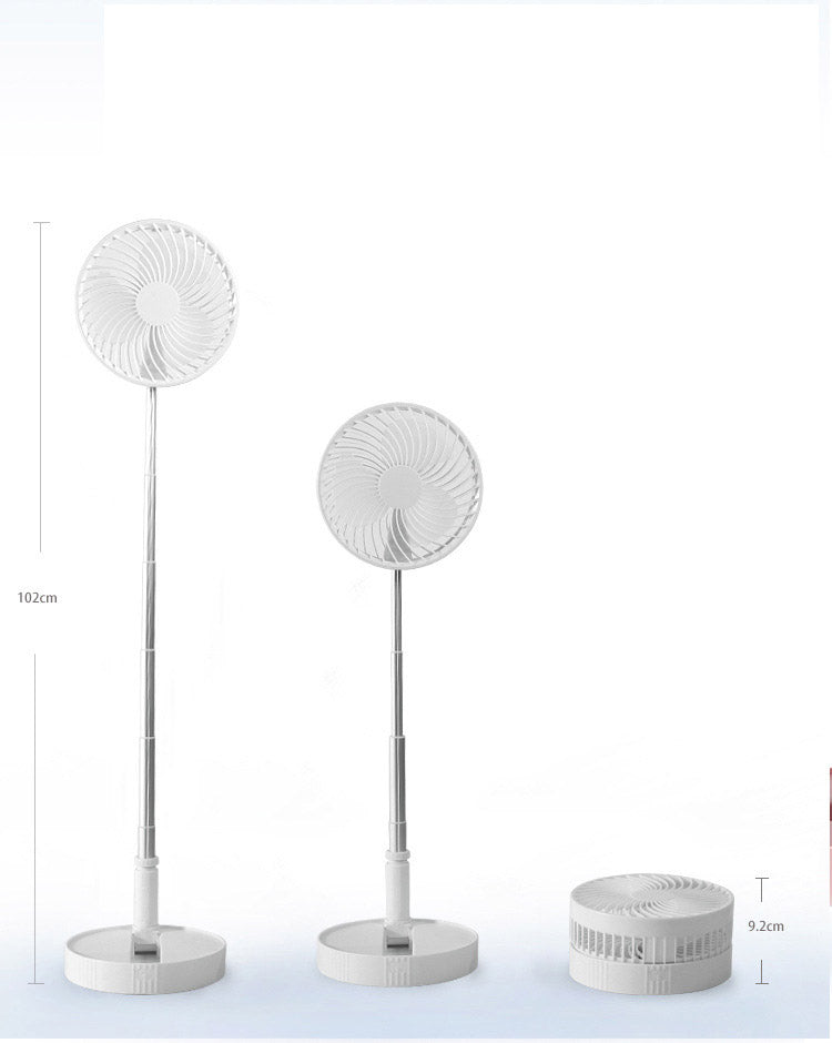 Telescopic Folding Fan with USB Rechargeable Battery