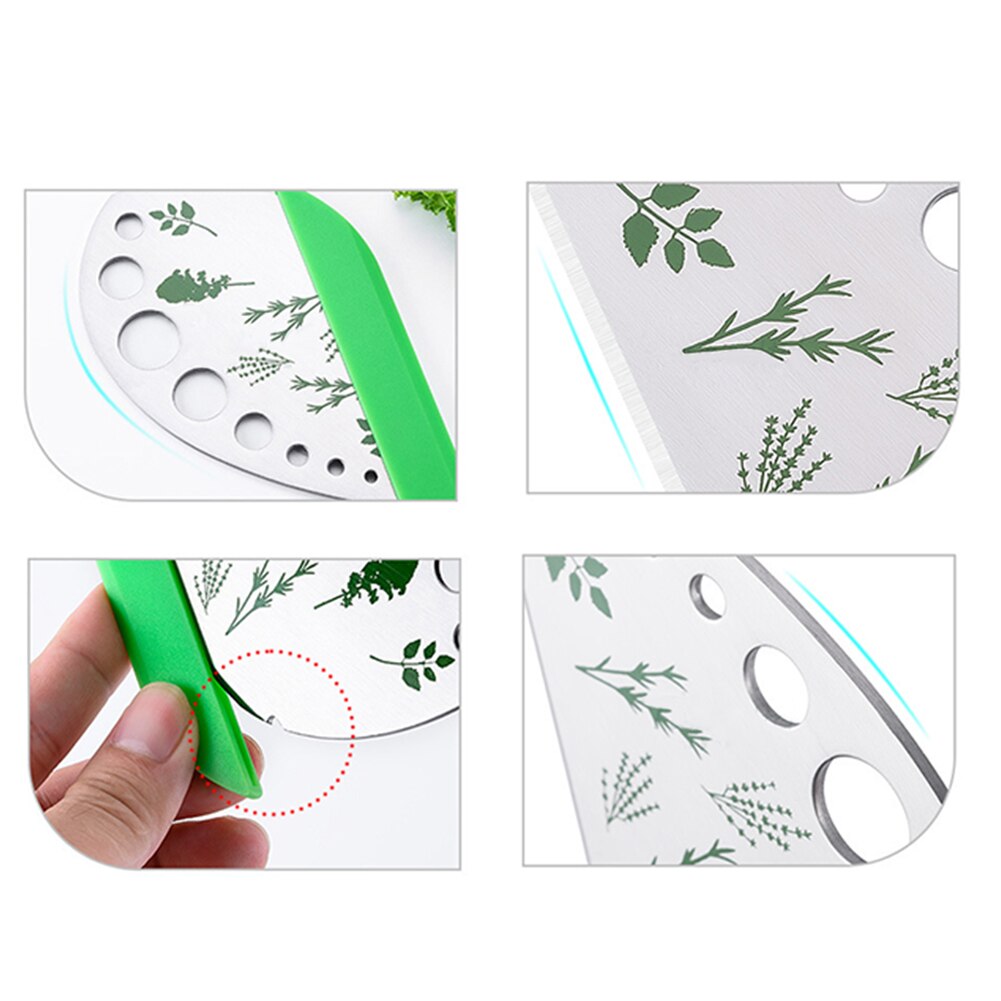 Stainless Steel Herb Stripper with 9 Holes for Kale