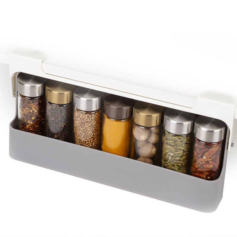 Under-Shelf Spice Organizer, Pull-Out, No Drilling Needed