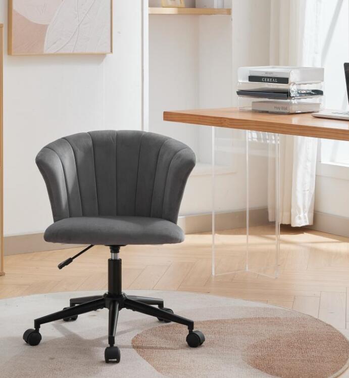 Flower Shape Velvet Swivel Desk Chair for Home Office