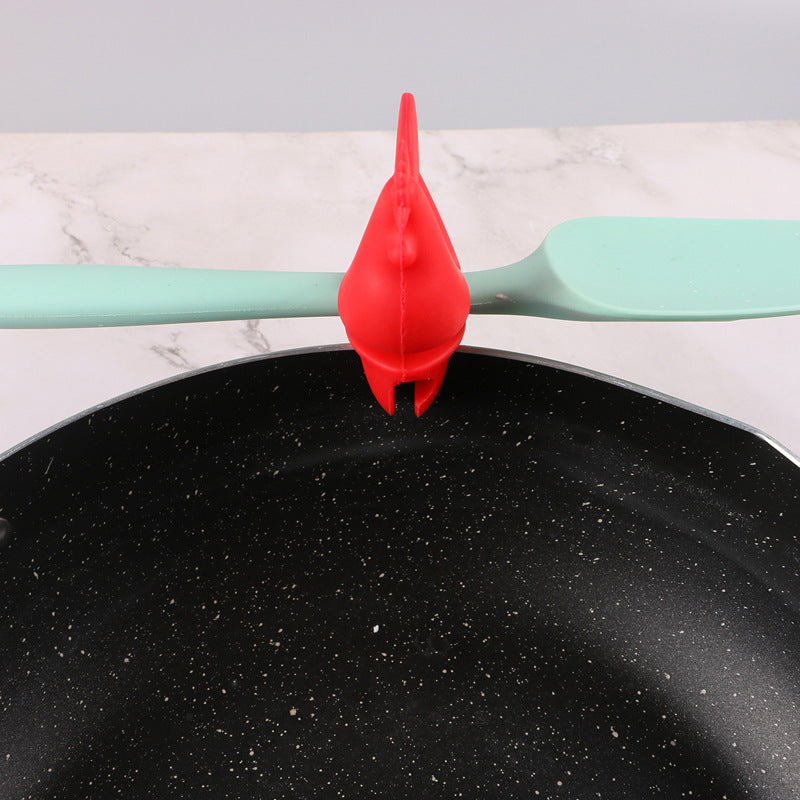 Rooster Pot Clamp Spoon Rest, Spill-Proof Kitchen