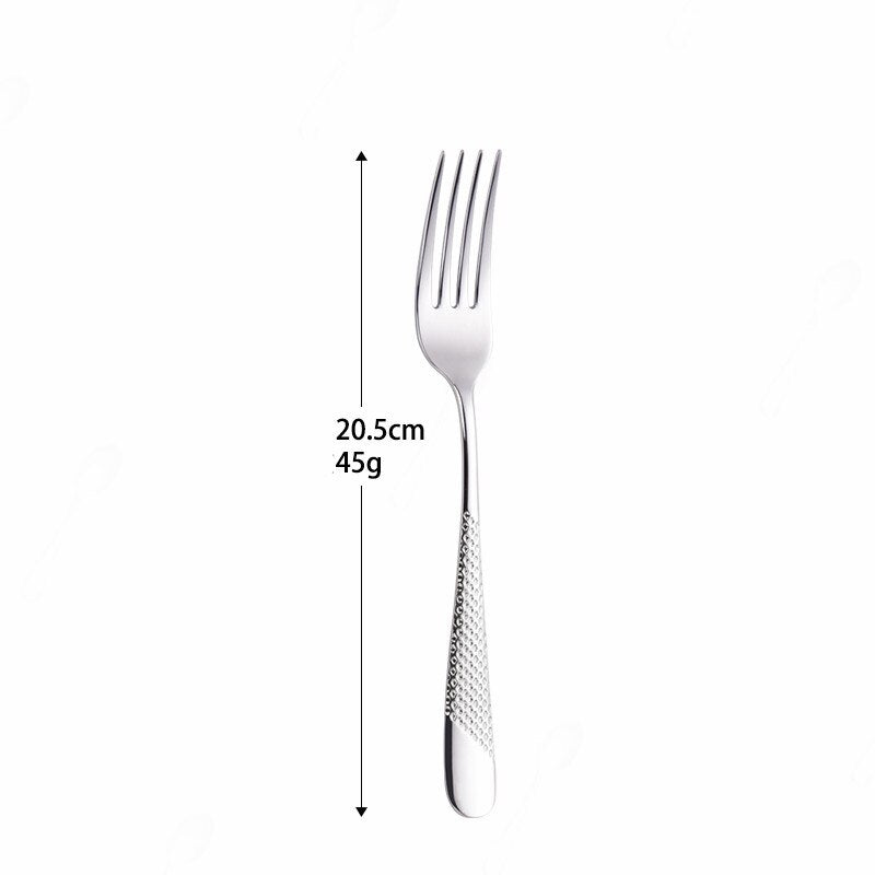 Gold Stainless Steel Cutlery Set with Serrated Steak Knives