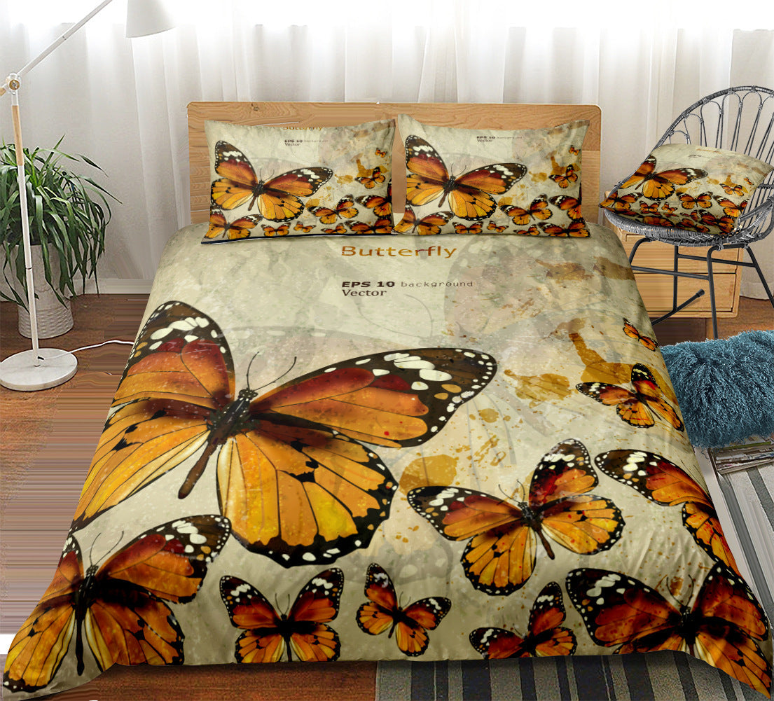Butterfly Bedding Set for Bold, Colorful Bedroom Style