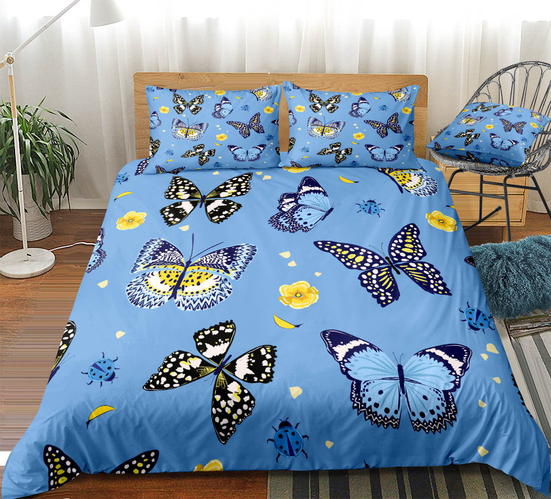 Butterfly Bedding Set for Bold, Colorful Bedroom Style