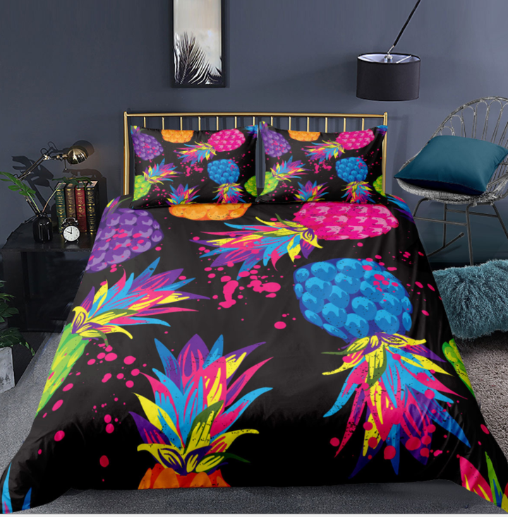 Pineapple Quilt Cover Set for Tropical Bedroom Style
