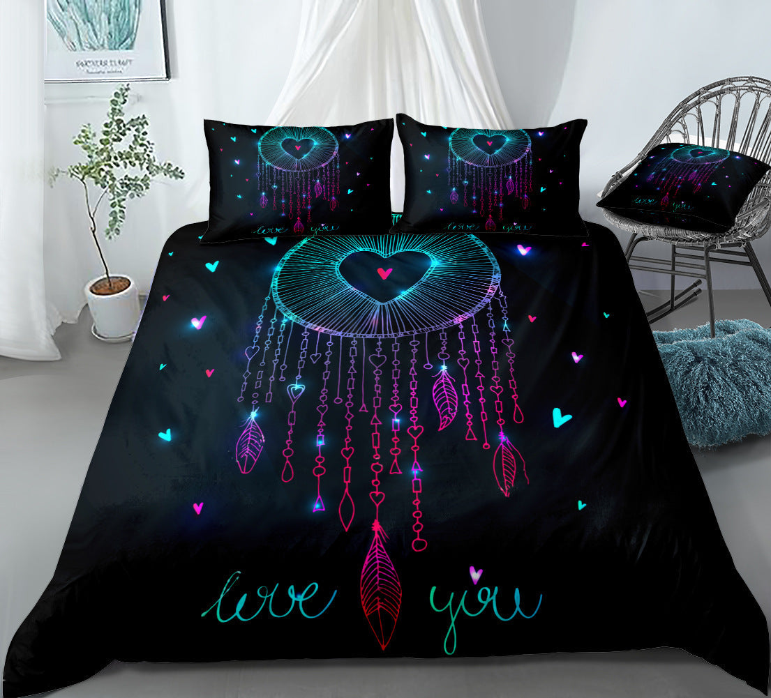 Dream Catcher Quilt Cover Set for Colorful Boho Bedrooms