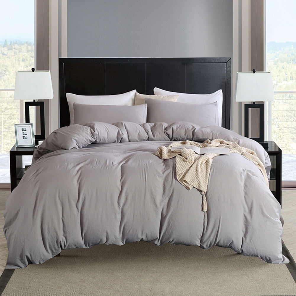 Full Washed Quilt Cover Set for a Soft, Cozy Bedroom