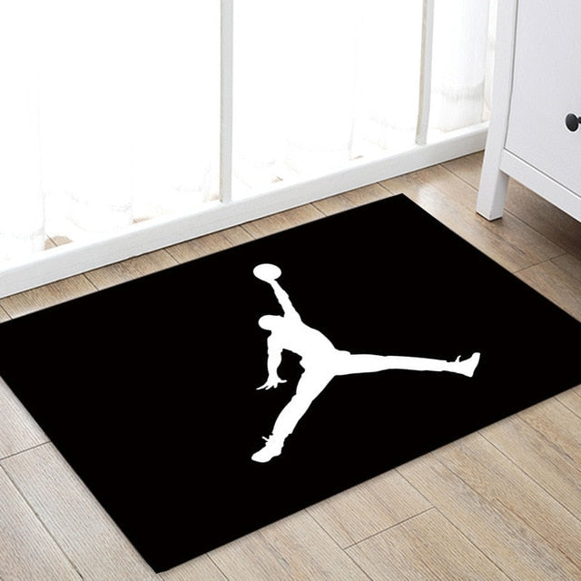 Jordan Basketball Rug - Soft Non-Slip Flannel Bath Mat